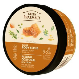GREEN PHARMACY Peeling cukrowy do ciała Miód manuka