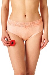 Figi damskie (2 pack) wzorzyste z koronkową gumką