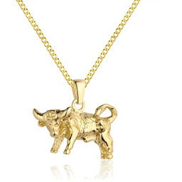 Naszyjnik męski srebrny pozłacany znak zodiaku Byk