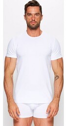 Koszulka męska t-shirt z krótkim rękawem biały 01/9-82/2,