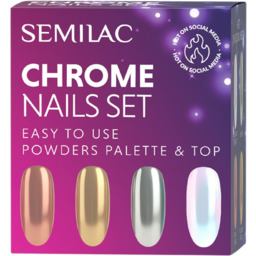 Semilac Chrome Nails Set, zestaw prezentowy do paznokci