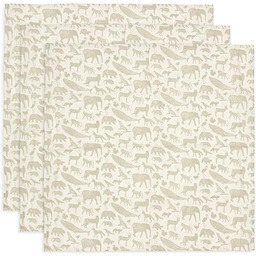 Jollein 535-851-67043 ściereczki muślinowe/Swaddle zestaw 3 szt. Animals