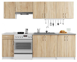 Elior Komplet mebli kuchennych 240 cm dąb sonoma