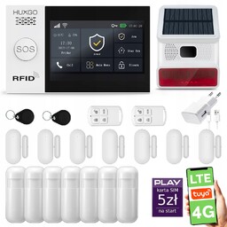 Alarm bezprzewodowy WiFi Gsm 4G, Tuya, zestaw alarmowy