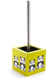 MSV Zestaw do WC Panda, stal nierdzewna, srebrny/zielony/czarny/biały,