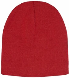 Jednokolorowa Czapka Zimowa Typu Beanie Zimowa - Czerwona