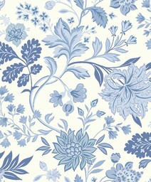 Tapeta dekoracyjna Boras Tapeter Blue & White Alicia
