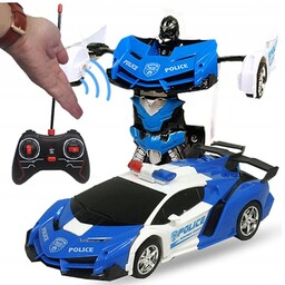 Samochód Zdalnie Sterowany Radiowóz Robot Policja Autobot