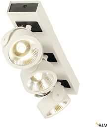 KALU lampa ścienna i sufitowa trzypunktowa biała/czarna LED