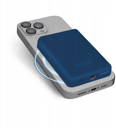 Powerbank Sbs 5000 mAh kompatybilny z MagSafe niebieski