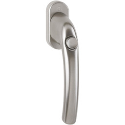 Tokyo - Klamka okienna z przyciskiem, kolor stalowy