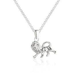 Naszyjnik męski srebrny znak zodiaku Lew