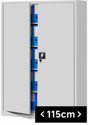 Szafa biurowa metalowa na akta szara JAN II,