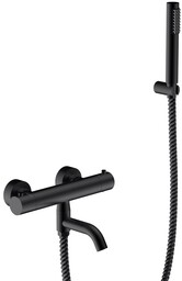 Bateria wannowa ścienna termostatyczna czarna Veo Besco BW-VST-CZ