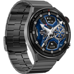 Zegarek Męski Smartwatch Rubicon Rnce99 Czarna Bransoleta Stalowa