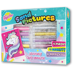 Piaskowe obrazki Jednorożec zestaw kreatywny