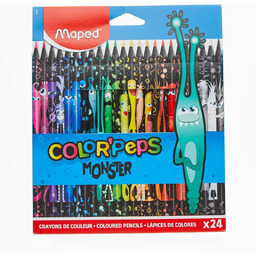 Kredki, Wielokolorowy, 24 sztuki