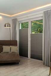 K-home Roleta plisowana Klemmfix, kolor srebrny metalik, 30