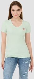 GUESS Miętowy damski t-shirt Mini Triangle Tee