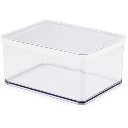 Rotho Kwadratowy plastikowy pojemnik na żywność LOFT biały