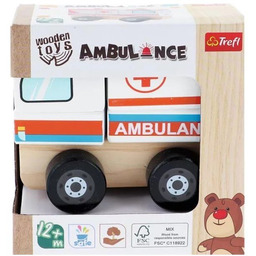 Trefl, Zabawka drewniana, Ambulance, 61768
