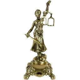 Temida figurka mosiądz bogini sprawiedliwości 22,5cm