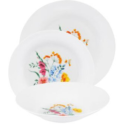 Komplet obiadowy 18 elementów Lilli biały