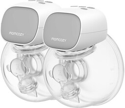 MOMCOZY Laktator S9 Pro Podwójny Szaro-biały Maść lanolinowa