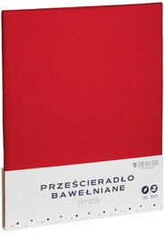 Spod Igły I Nitki Prześcieradło bawełniane 220x240 czerwone