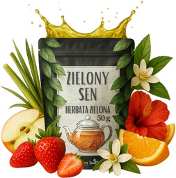 Herbata zielona Zielony Sen 50 g z pomarańczą,