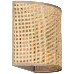 Kinkiet LED z Rattanu Bogho Abruzzo Bianca E14