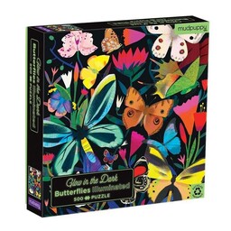 Motyle - świecące w ciemności puzzle 500 el