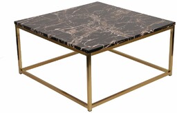 Stolik kawowy Prado dark/gold, do salonu, glamour