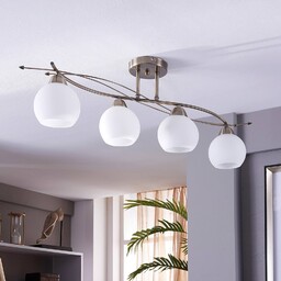 Lampa sufitowa Leanda Lindby, możliwość ściemniania, brązowy /