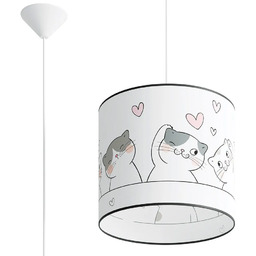 Lumes Dziecięca lampa wisząca z motywem kotków -