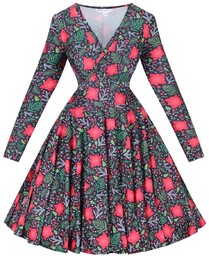 Sukienka pin up świąteczna folk folkowa na Boże