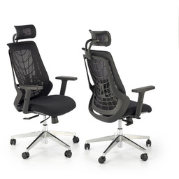 Ergonomiczny fotel biurowy obrotowy gabinetowy geronimo czarny halmar