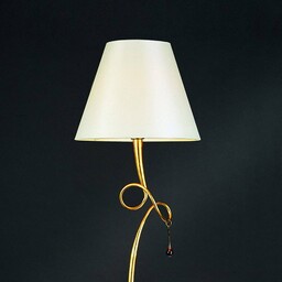 Mantra Iluminación Lampa stojąca Paola z tekstylnym kloszem