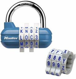Kłódka bagażowa Masterlock 1534D - zamek szyfrowy litery