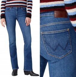 Wrangler BOOTCUT Rita Body Bespoke ROZSZERZANE CIEMNY DżINS