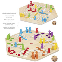 Chińczyk Ludo gra planszowa z kością i pionkami