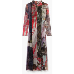 Sukienka midi z tiulu z nadrukiem