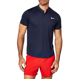 Nike męskie Dri-Fit Polo, obsydian/White, S