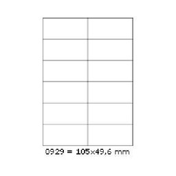 Samoprzylepne etykiety 105 x 49,6 mm, 12 etykiet,