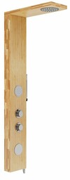 Corsan Balti panel prysznicowy z termostatem chrom drewno