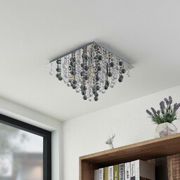 Lampa sufitowa Lindby Maram z akrylową zawieszką, kątowa