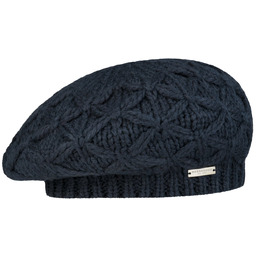 Beret z Dzianiny Annelie by Seeberger, ciemnoniebieski, One