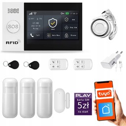 Alarm bezprzewodowy Gsm WiFi z aplikacją Tuya ,