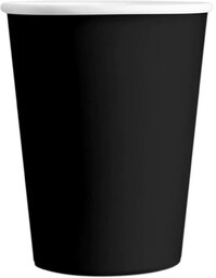 Kubeczki papierowe czarne - 220 ml - 6