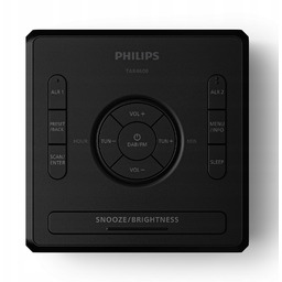 Philips TAR4600/10 Radiobudzik Dab+/fm czarny Usb-c podwójny alarm